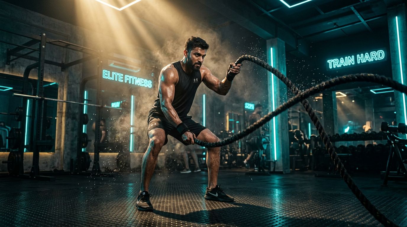 Battle-rope conditioning block - Yuva Bhartiya Sports Foundation India